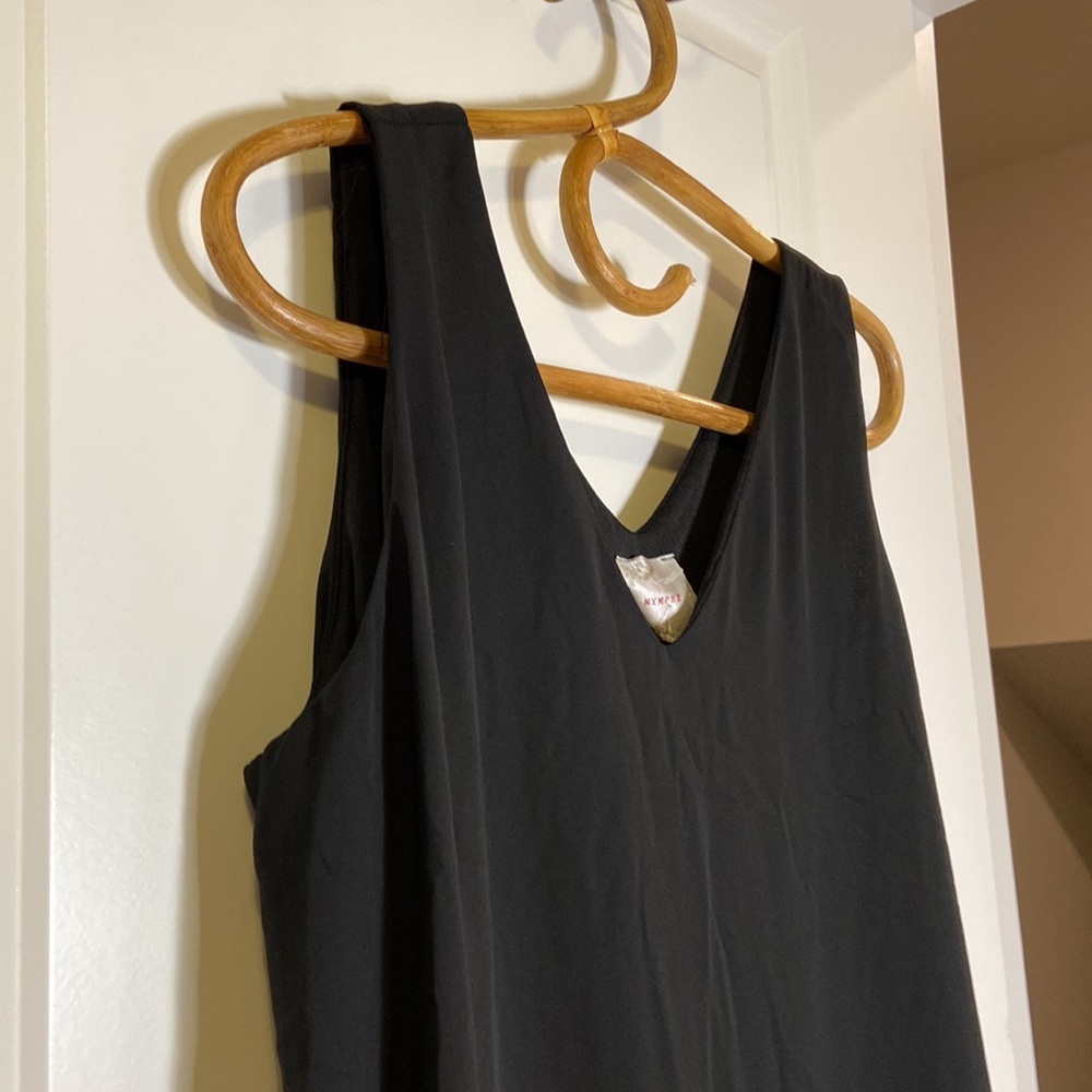 Nymphe / Anthropologie black vneck tank chiffon dress - Picture 5 of 8